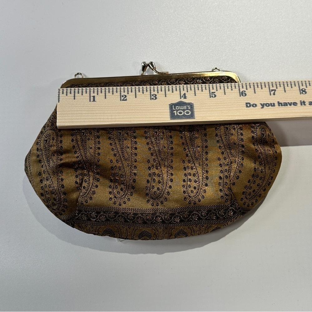 Cottage Product silk evening clutch paisley gold black - Picture 13 of 13